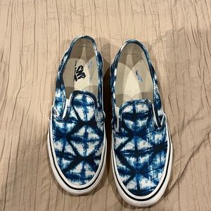 Indigo blue slip on Vans